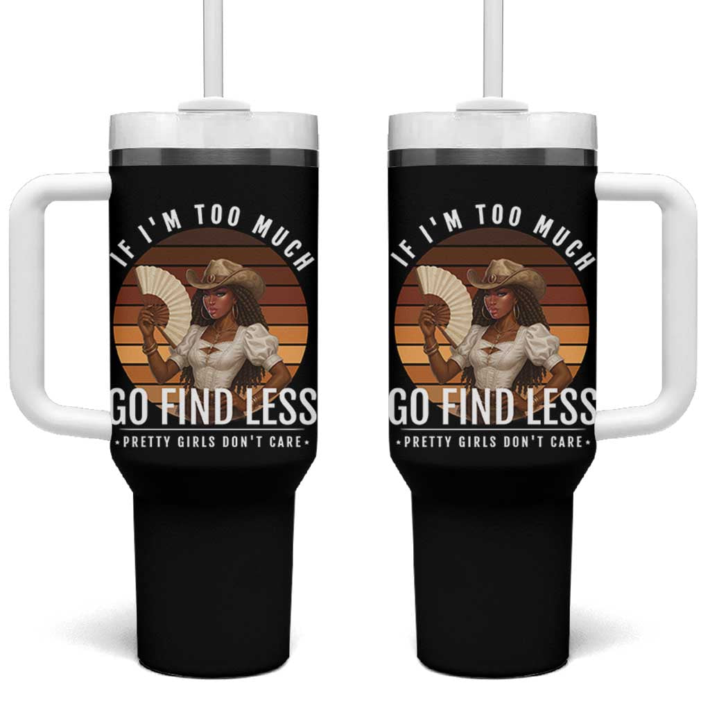 Black History African Melanin Cowgirl Tumbler With Handle Country Girls African American Western Tribute