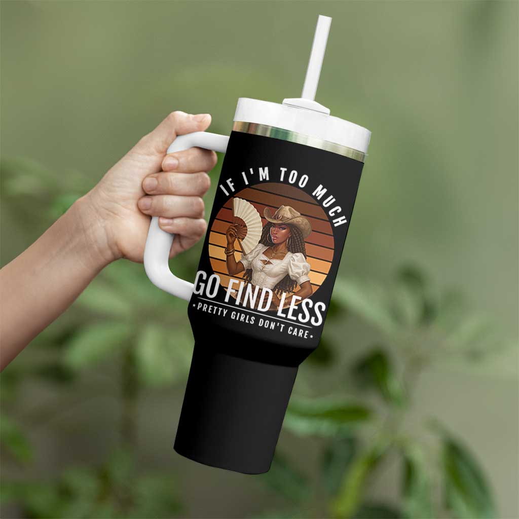 Black History African Melanin Cowgirl Tumbler With Handle Country Girls African American Western Tribute