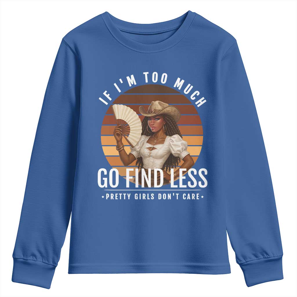 Black History African Melanin Cowgirl Youth Sweatshirt Country Girls African American Western Tribute