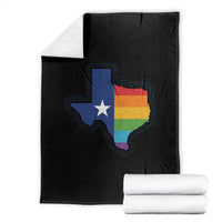 LGBTQ Texas State Flag Throw Blanket - Wonder Print Shop