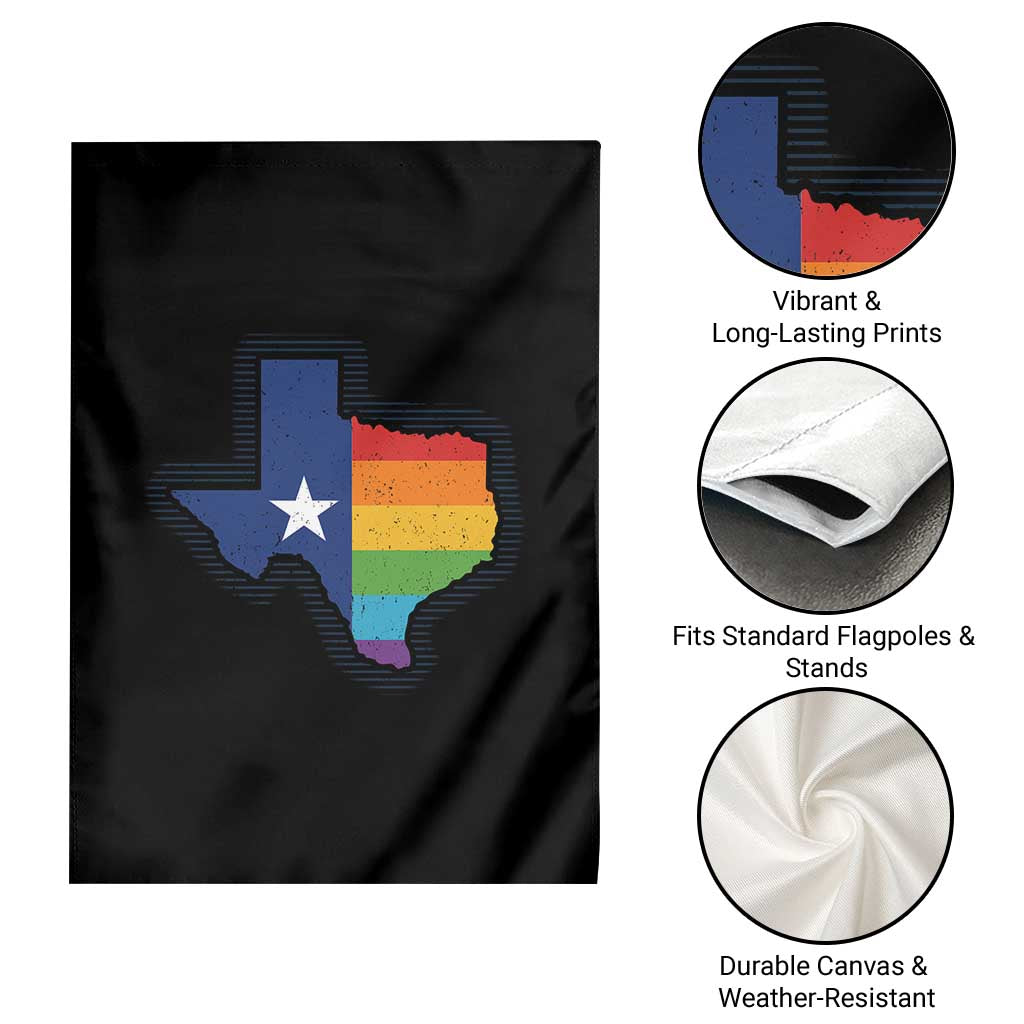 LGBTQ Texas State Flag Garden Flag - Wonder Print Shop