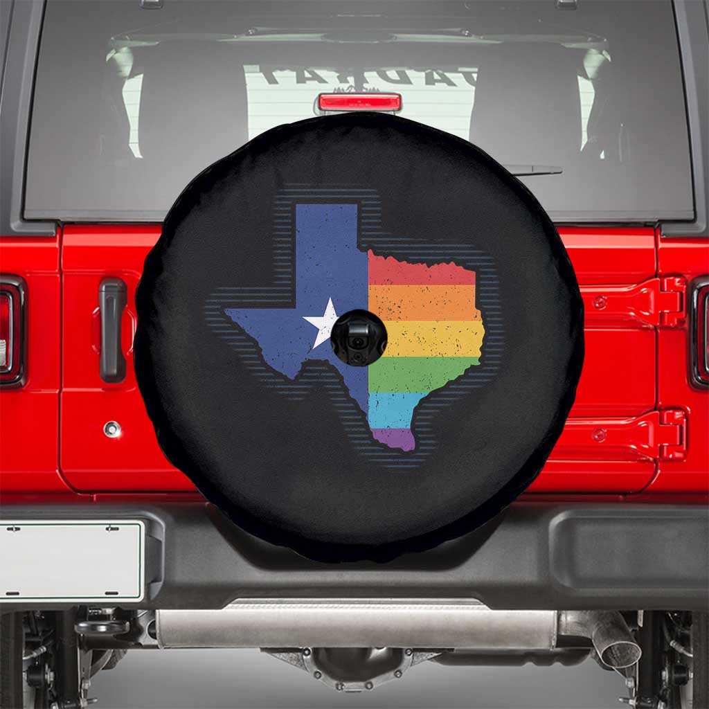 LGBTQ Texas State Flag Spare Tire Cover - Wonder Print Shop