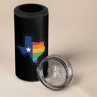 LGBTQ Texas State Flag 4 in 1 Can Cooler Tumbler - Wonder Print Shop