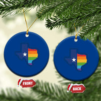 LGBTQ Texas State Flag Ceramic Ornament - Wonder Print Shop