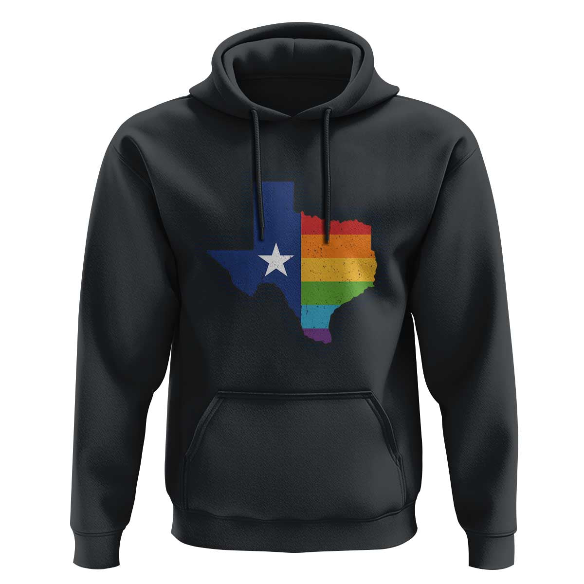 LGBTQ Texas State Flag Hoodie - Wonder Print Shop