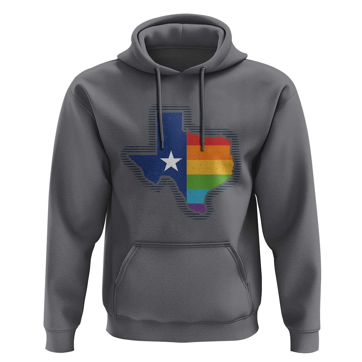 LGBTQ Texas State Flag Hoodie - Wonder Print Shop