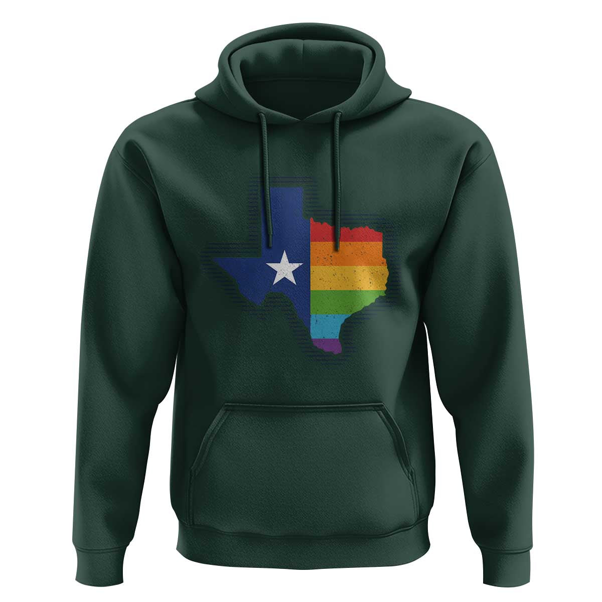 LGBTQ Texas State Flag Hoodie - Wonder Print Shop