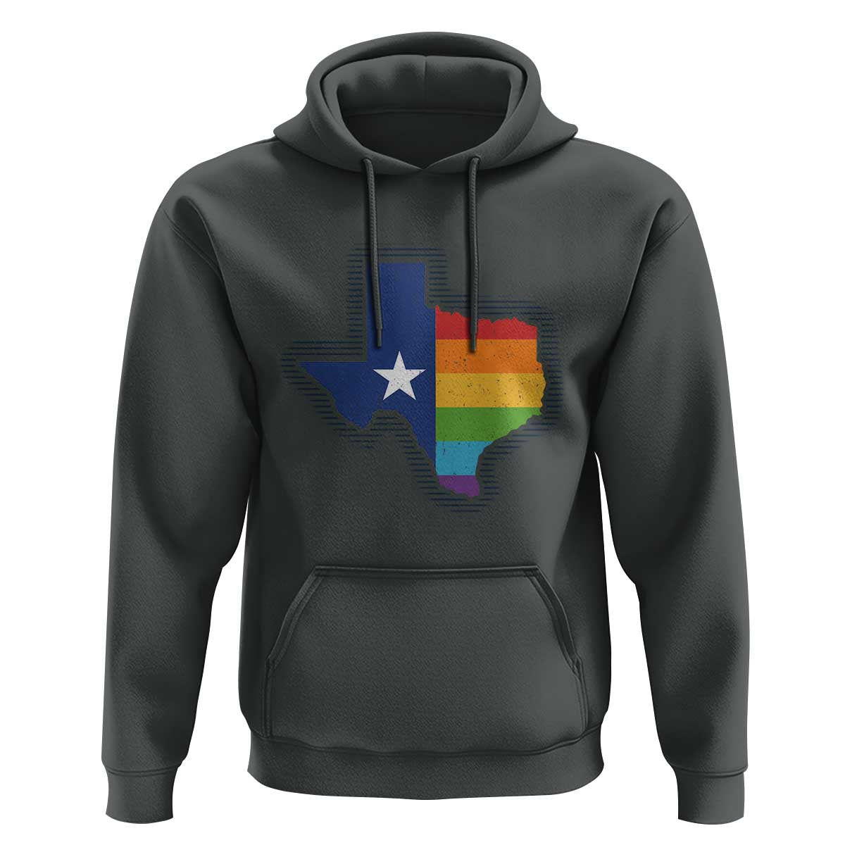LGBTQ Texas State Flag Hoodie - Wonder Print Shop
