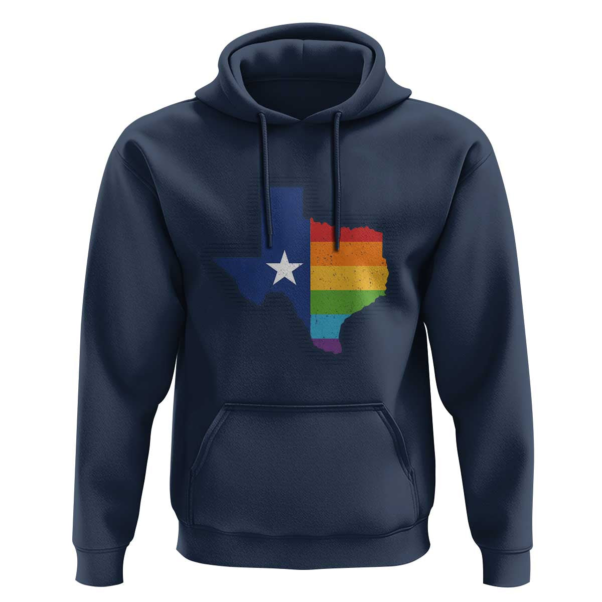 LGBTQ Texas State Flag Hoodie - Wonder Print Shop