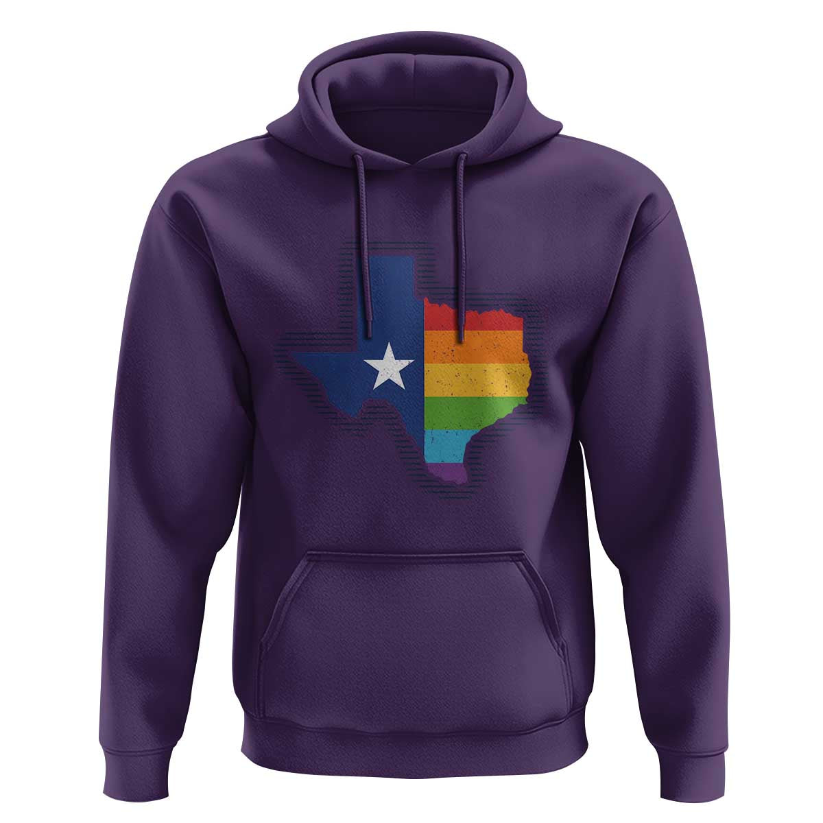 LGBTQ Texas State Flag Hoodie - Wonder Print Shop