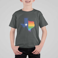 LGBTQ Texas State Flag T Shirt For Kid - Wonder Print Shop