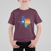 LGBTQ Texas State Flag T Shirt For Kid - Wonder Print Shop