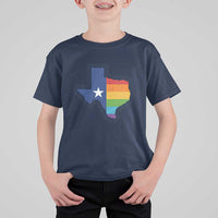 LGBTQ Texas State Flag T Shirt For Kid - Wonder Print Shop