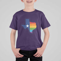 LGBTQ Texas State Flag T Shirt For Kid - Wonder Print Shop