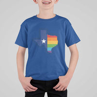 LGBTQ Texas State Flag T Shirt For Kid - Wonder Print Shop