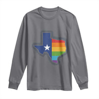 LGBTQ Texas State Flag Long Sleeve Shirt - Wonder Print Shop