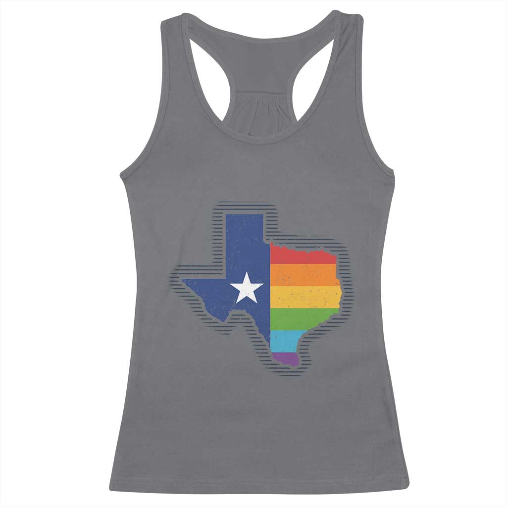 LGBTQ Texas State Flag Racerback Tank Top - Wonder Print Shop