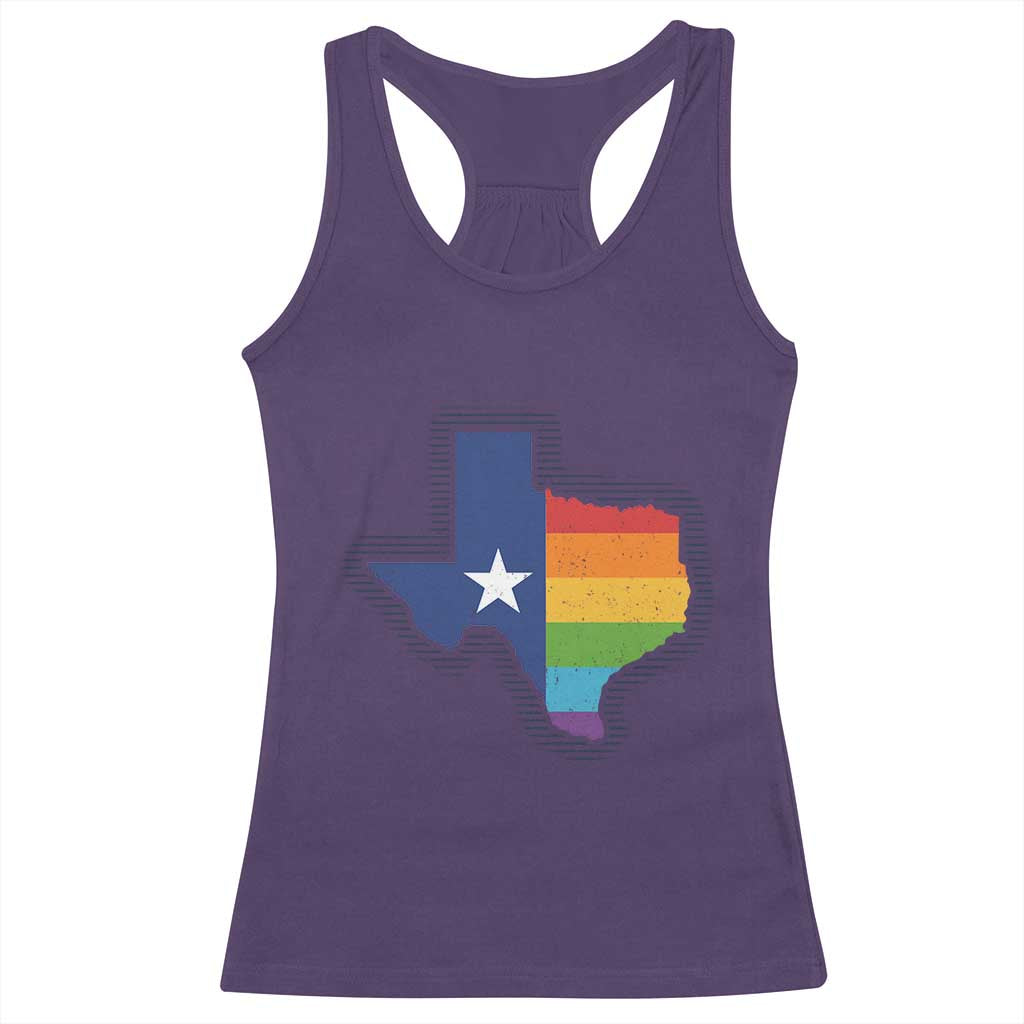 LGBTQ Texas State Flag Racerback Tank Top - Wonder Print Shop