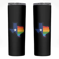 LGBTQ Texas State Flag Skinny Tumbler - Wonder Print Shop