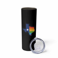 LGBTQ Texas State Flag Skinny Tumbler - Wonder Print Shop