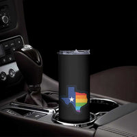 LGBTQ Texas State Flag Skinny Tumbler - Wonder Print Shop
