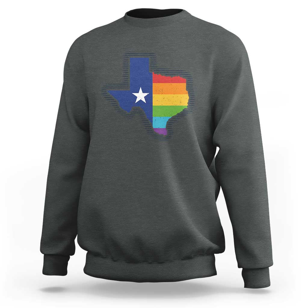 LGBTQ Texas State Flag Sweatshirt - Wonder Print Shop