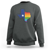 LGBTQ Texas State Flag Sweatshirt - Wonder Print Shop