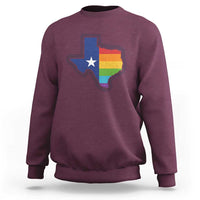 LGBTQ Texas State Flag Sweatshirt - Wonder Print Shop