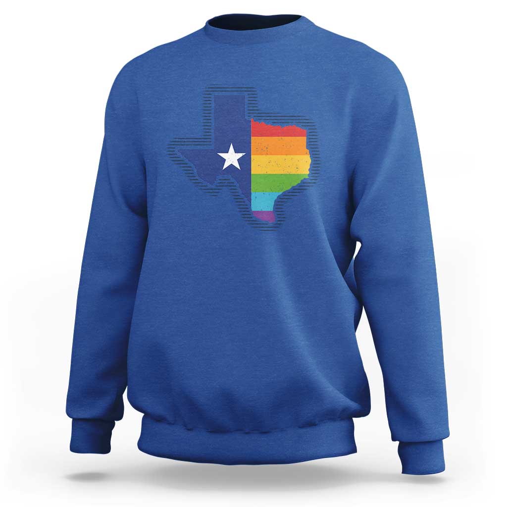 LGBTQ Texas State Flag Sweatshirt - Wonder Print Shop