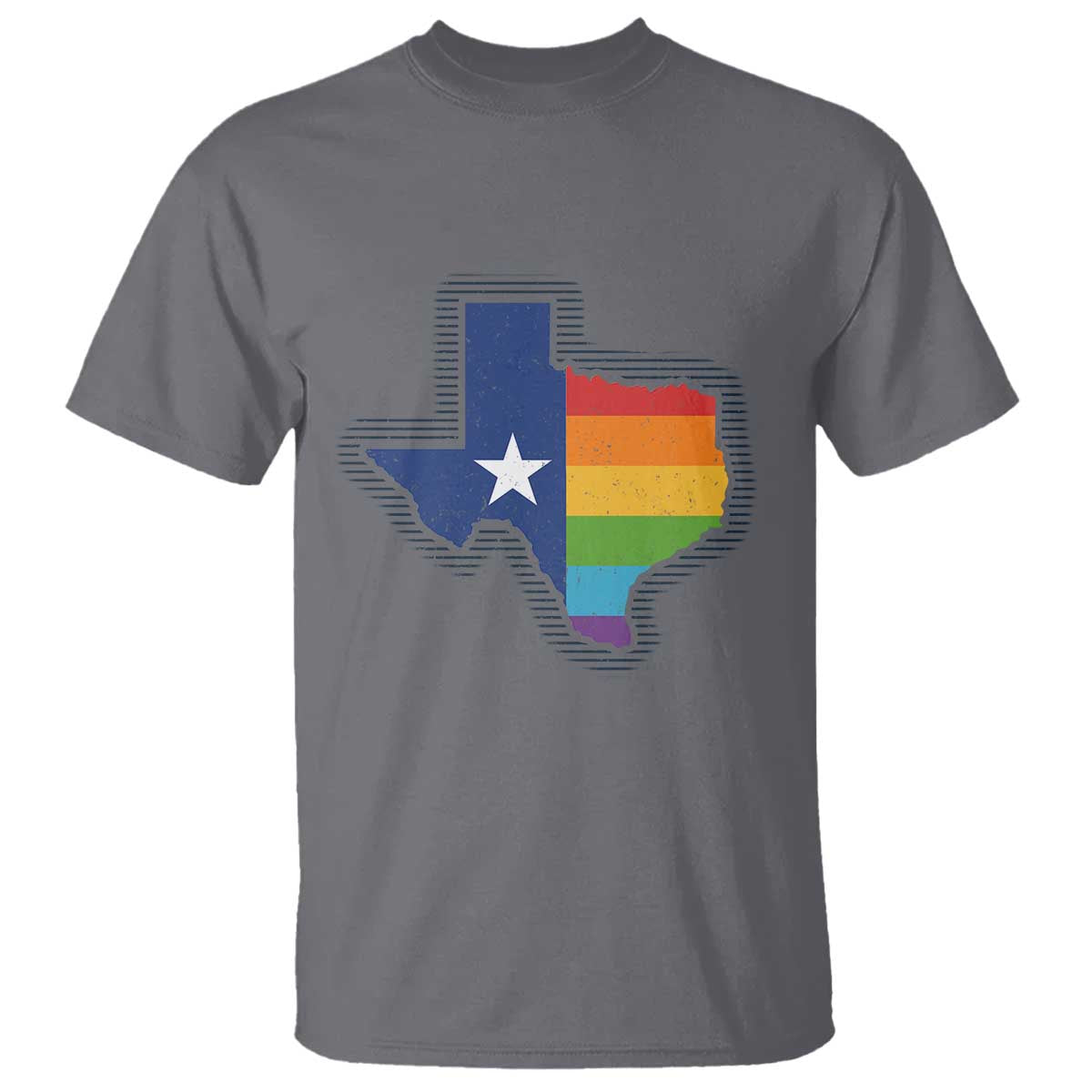 LGBTQ Texas State Flag T Shirt - Wonder Print Shop