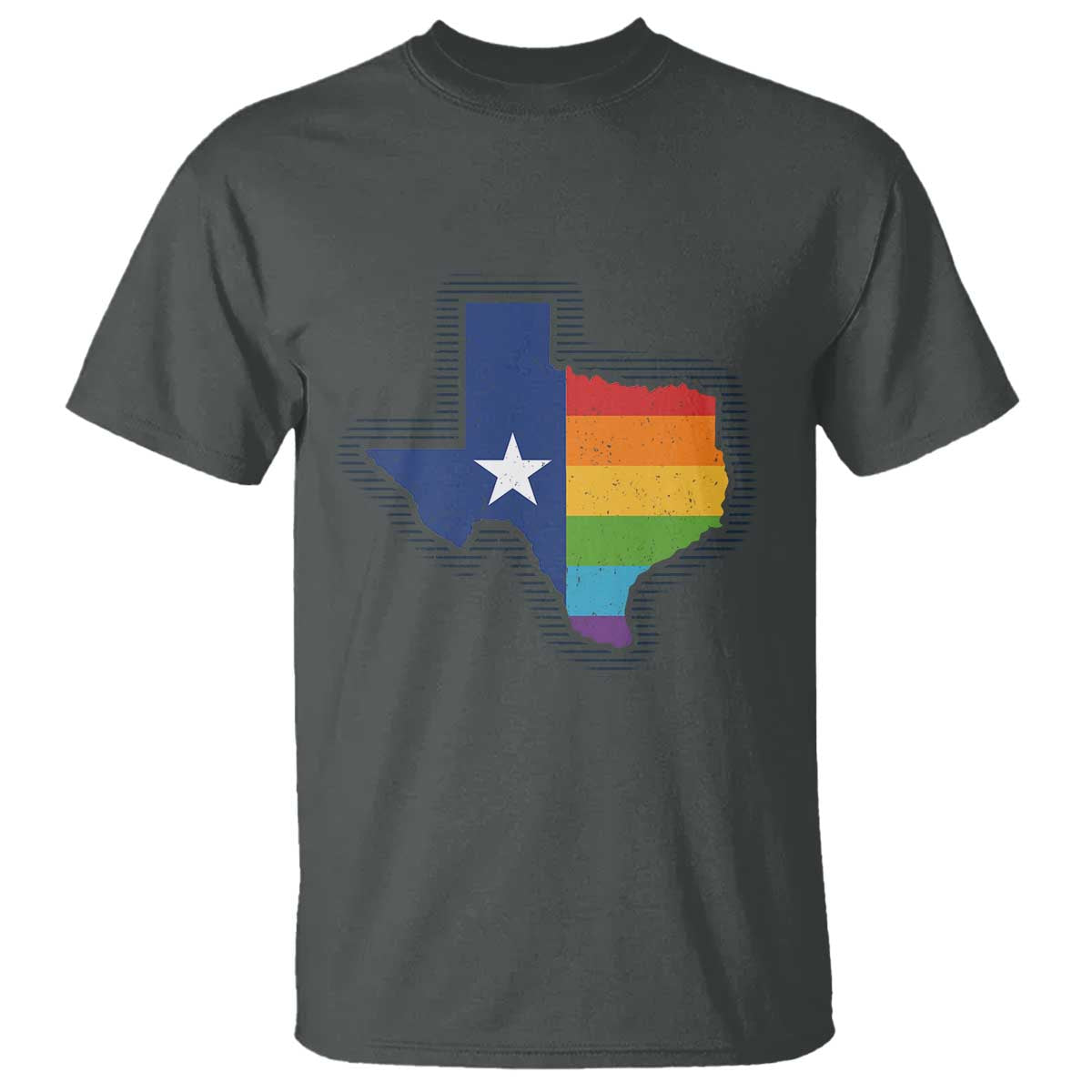 LGBTQ Texas State Flag T Shirt - Wonder Print Shop