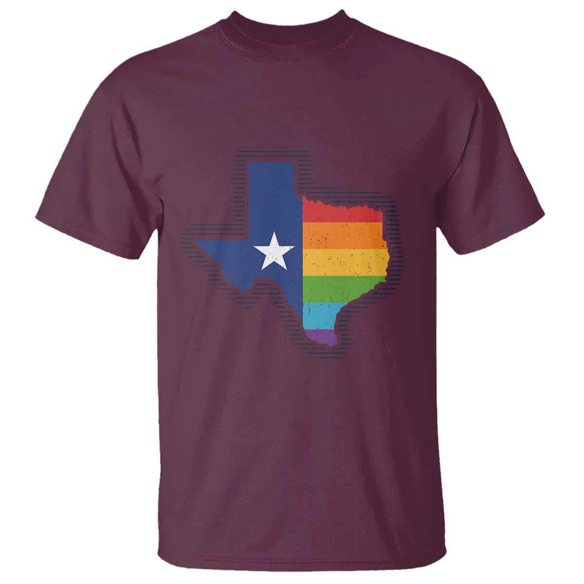 LGBTQ Texas State Flag T Shirt - Wonder Print Shop