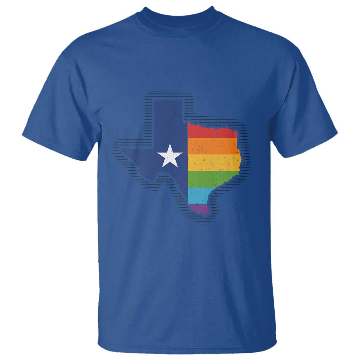 LGBTQ Texas State Flag T Shirt - Wonder Print Shop