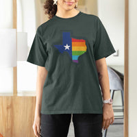 LGBTQ Texas State Flag T Shirt For Women - Wonder Print Shop