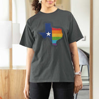 LGBTQ Texas State Flag T Shirt For Women - Wonder Print Shop