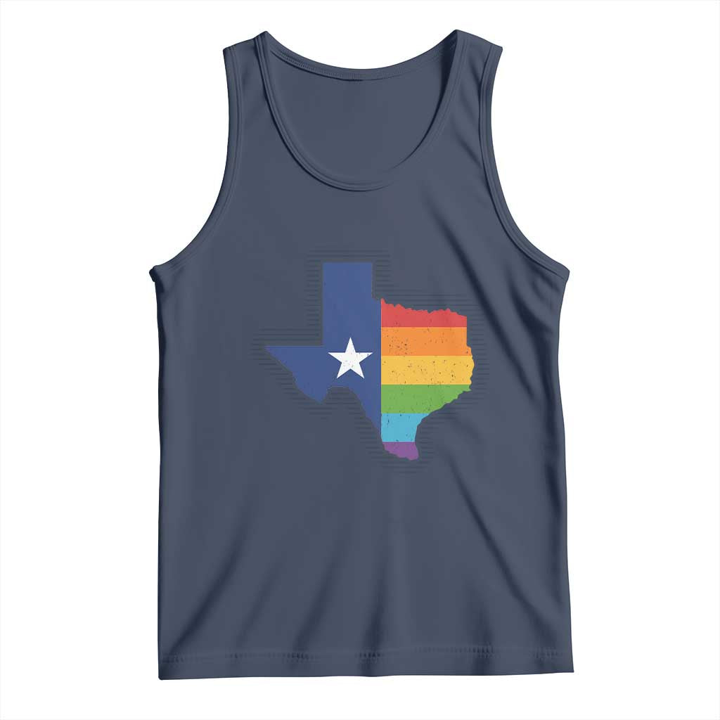 LGBTQ Texas State Flag Tank Top - Wonder Print Shop