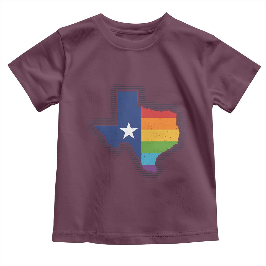 LGBTQ Texas State Flag Toddler T Shirt - Wonder Print Shop