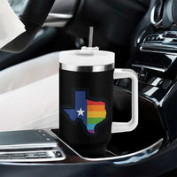 LGBTQ Texas State Flag Tumbler With Handle - Wonder Print Shop