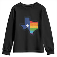LGBTQ Texas State Flag Youth Sweatshirt - Wonder Print Shop