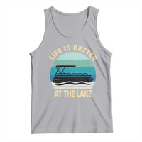 Funny Lake Life Tank Top Vintage Life is Better at The Lake Pontoon Boat - Wonder Print Shop