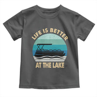Funny Lake Life Toddler T Shirt Vintage Life is Better at The Lake Pontoon Boat - Wonder Print Shop