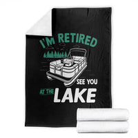 Im Retired See You At The Lake Throw Blanket Funny Retirement Gifts Lake Lover Gifts - Wonder Print Shop