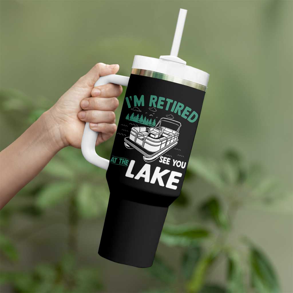 Im Retired See You At The Lake Tumbler With Handle Funny Retirement Gifts Lake Lover Gifts - Wonder Print Shop