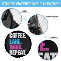 Funny Lake Life Spare Tire Cover Coffee Lake Wine Repeat - Wonder Print Shop