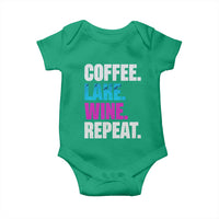 Funny Lake Life Baby Onesie Coffee Lake Wine Repeat - Wonder Print Shop