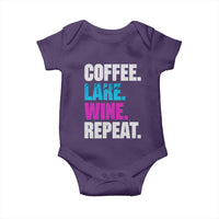 Funny Lake Life Baby Onesie Coffee Lake Wine Repeat - Wonder Print Shop