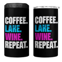 Funny Lake Life 4 in 1 Can Cooler Tumbler Coffee Lake Wine Repeat - Wonder Print Shop