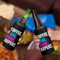 Funny Lake Life 4 in 1 Can Cooler Tumbler Coffee Lake Wine Repeat - Wonder Print Shop