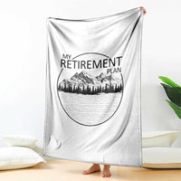 My Retirement Plan Lake Life Throw Blanket Retired To The Lake Cool Outdoor Camping - Wonder Print Shop