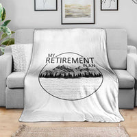 My Retirement Plan Lake Life Throw Blanket Retired To The Lake Cool Outdoor Camping - Wonder Print Shop